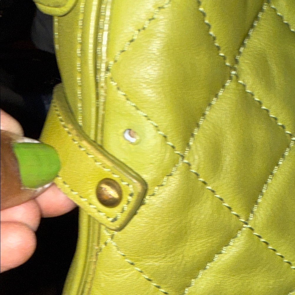 MCM Vintage Green Quilted Leather convertible Hand to Shoulder Bag - Picture 7 of 13